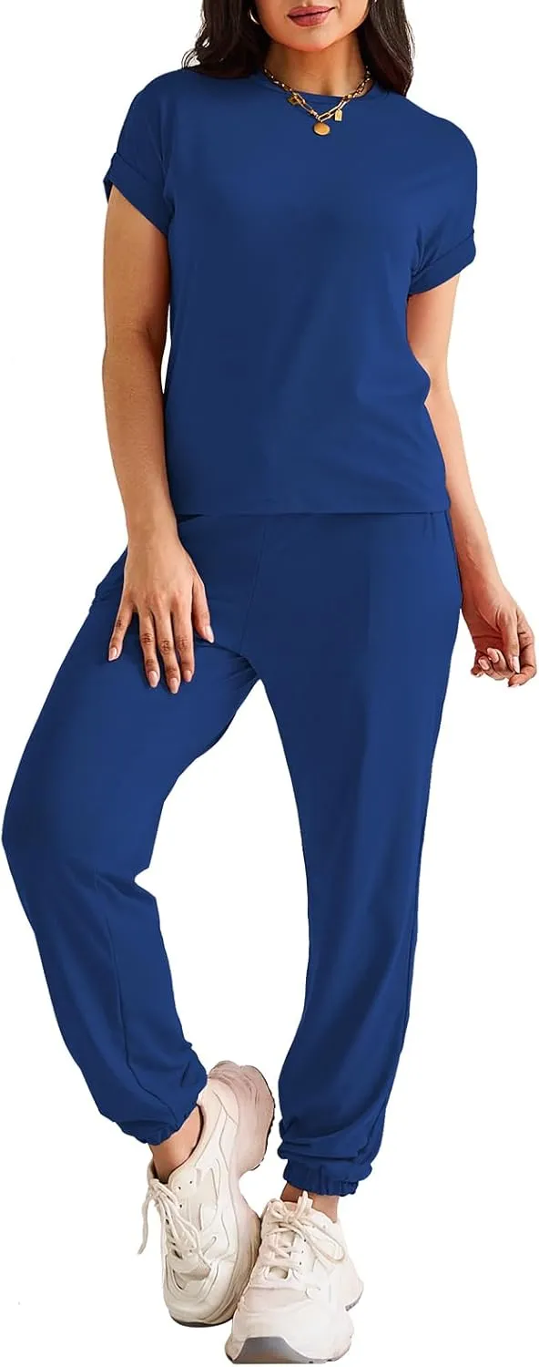 2 Piece Lounge Sets for Women - Casual Loungewear Tracksuit Sets with Pockets Breathable Outfit Lounge Clothes