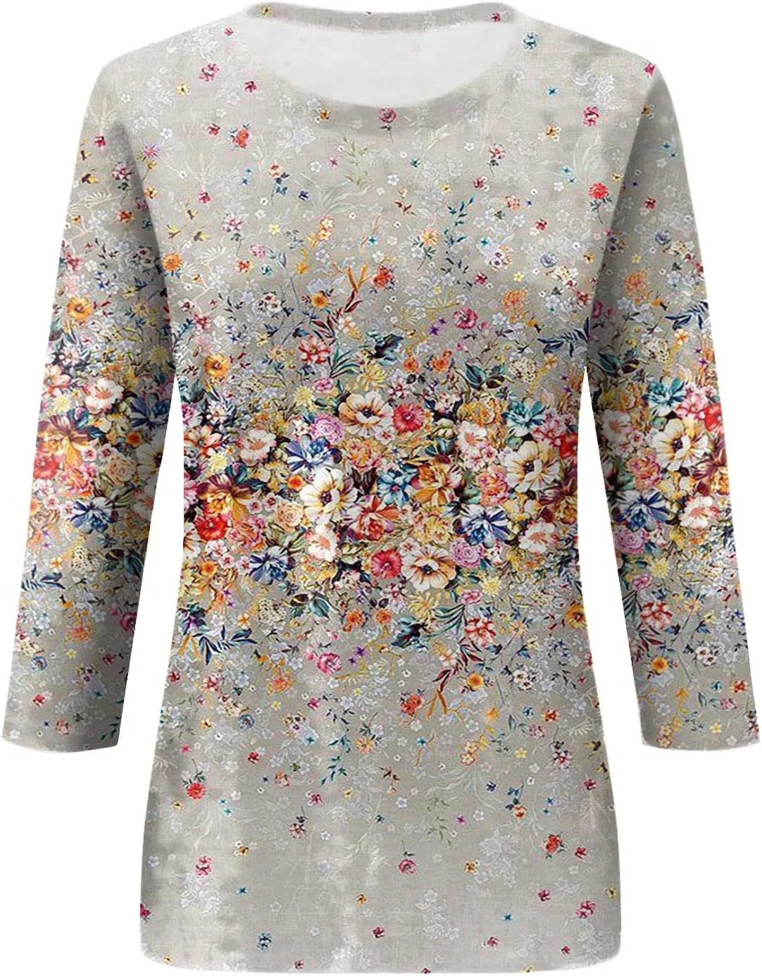 3/4 Length Sleeves Womens Tops Blouses 2025 Spring Dressy Casual Going Out Tops Summer Three Quarter Sleeve Shirts