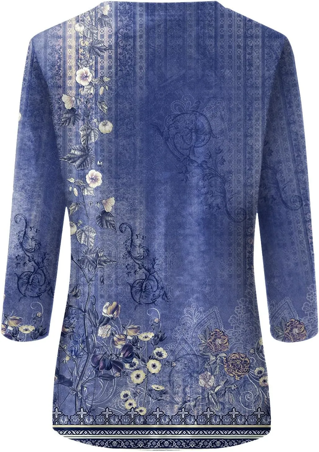 3/4 Length Sleeves Womens Tops Blouses 2025 Spring Dressy Casual Going Out Tops Summer Three Quarter Sleeve Shirts