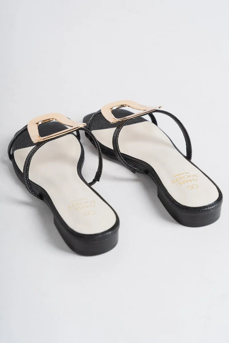 Amiyah buckle sandal black