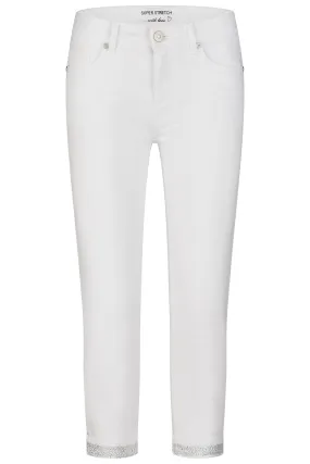 Anna Montana 1304 Angelika Slim Fit 6/8 Super Stretch Jeans White