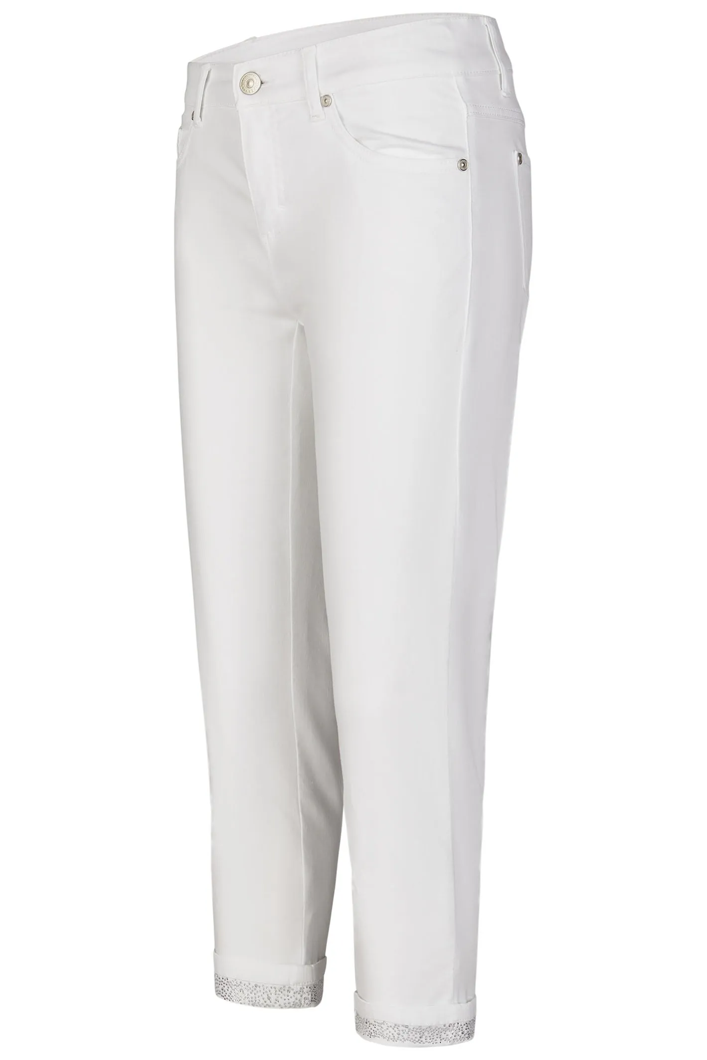 Anna Montana 1304 Angelika Slim Fit 6/8 Super Stretch Jeans White