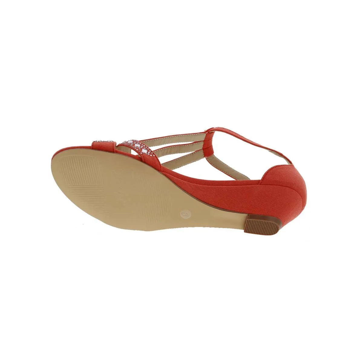 Bellini Laaris Women Wedge Sandals In Orange Microsuede