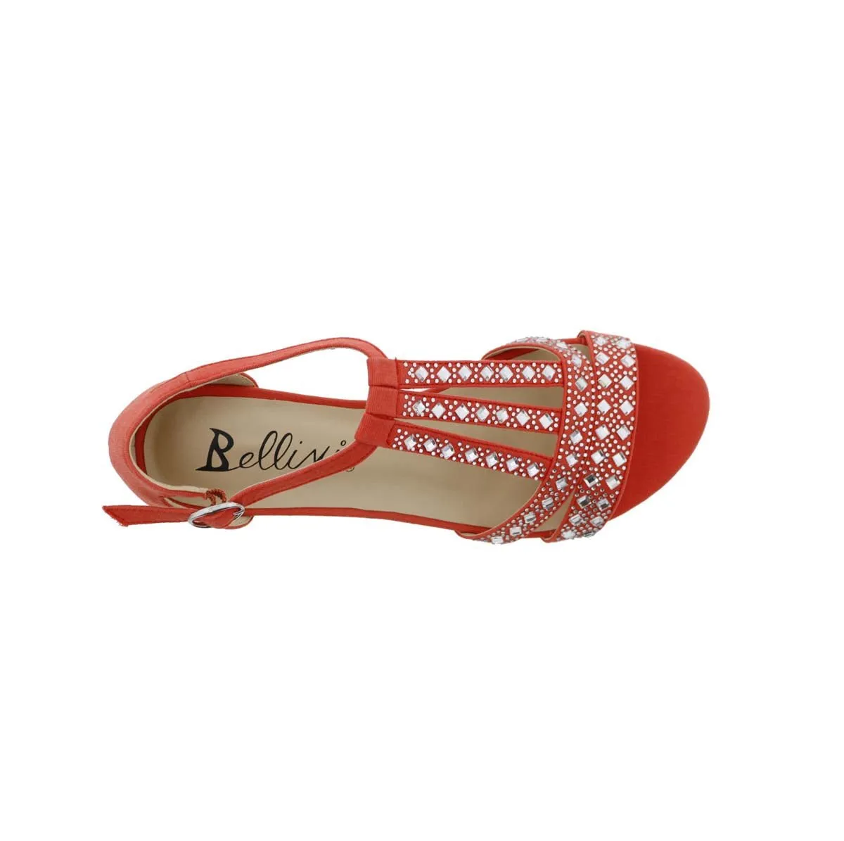 Bellini Laaris Women Wedge Sandals In Orange Microsuede