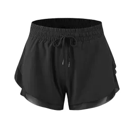 Black 2 in 1 Lined Shorts