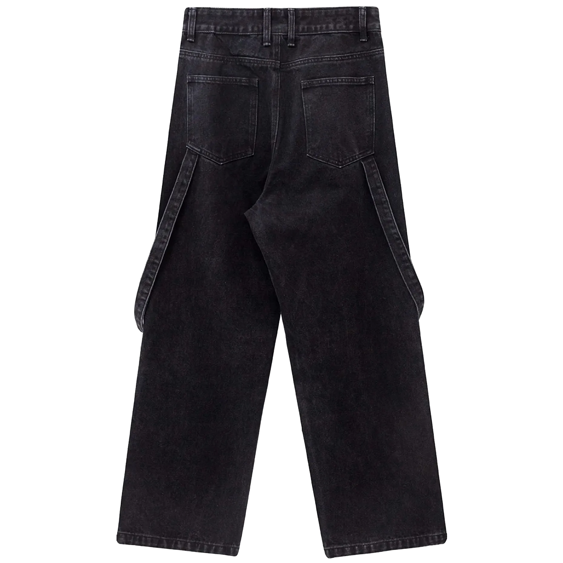 'Blueprint' Ribbon Spliced Baggy Denim Jeans