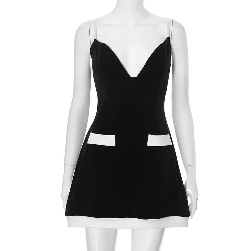 Bracha Colorblock Low-Cut Midi Dress