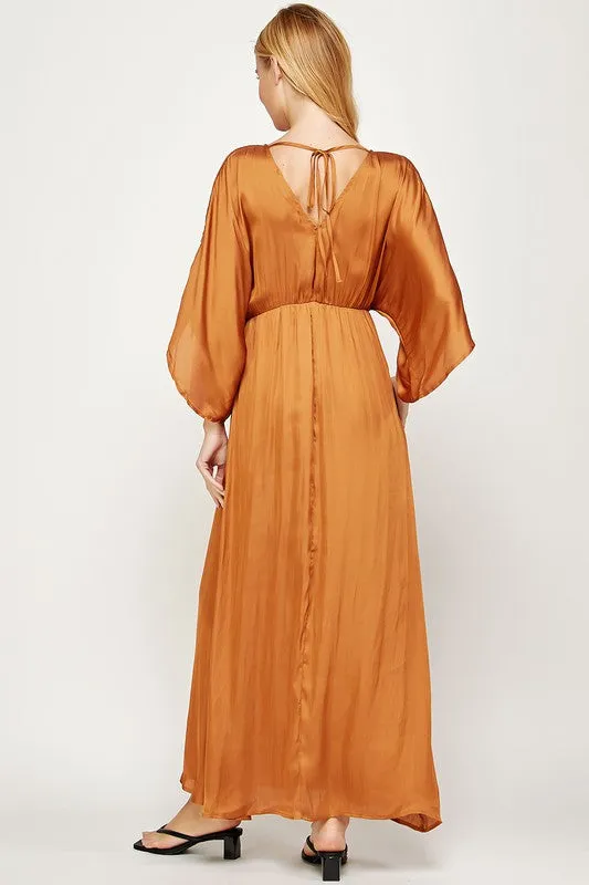 Bronze Dolman Maxi Dress