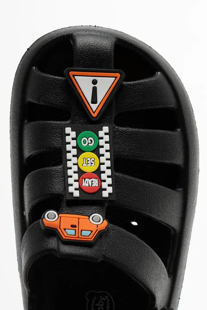 Caged Sandal Black