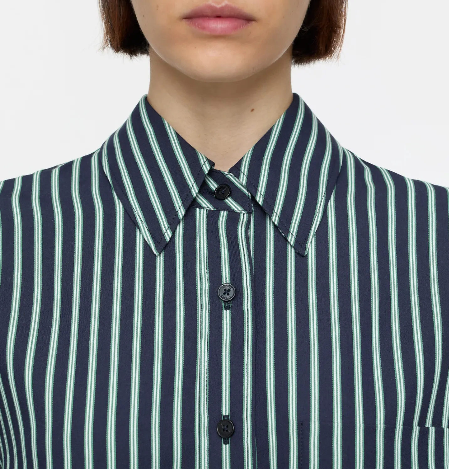 CLOSED Striped Oversized Blouse - Dark Night