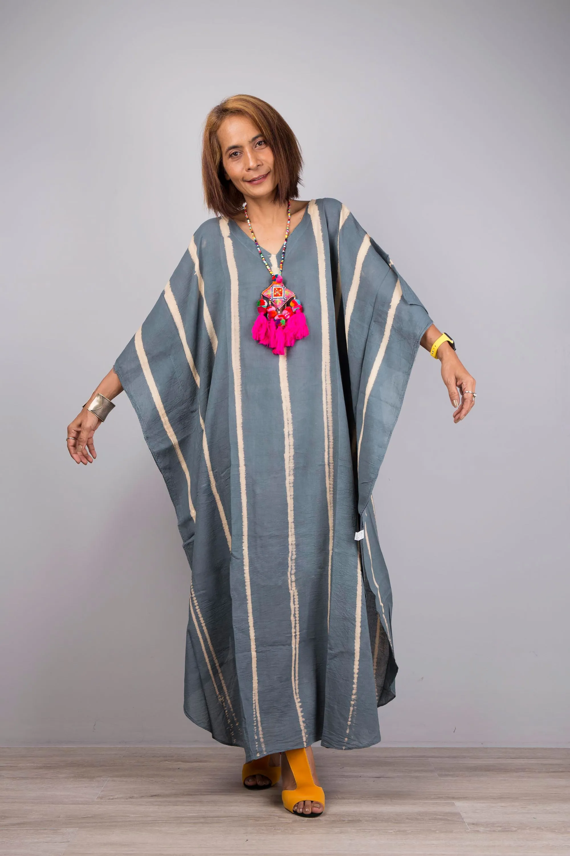 Cotton Tie Dye Kaftan Dress