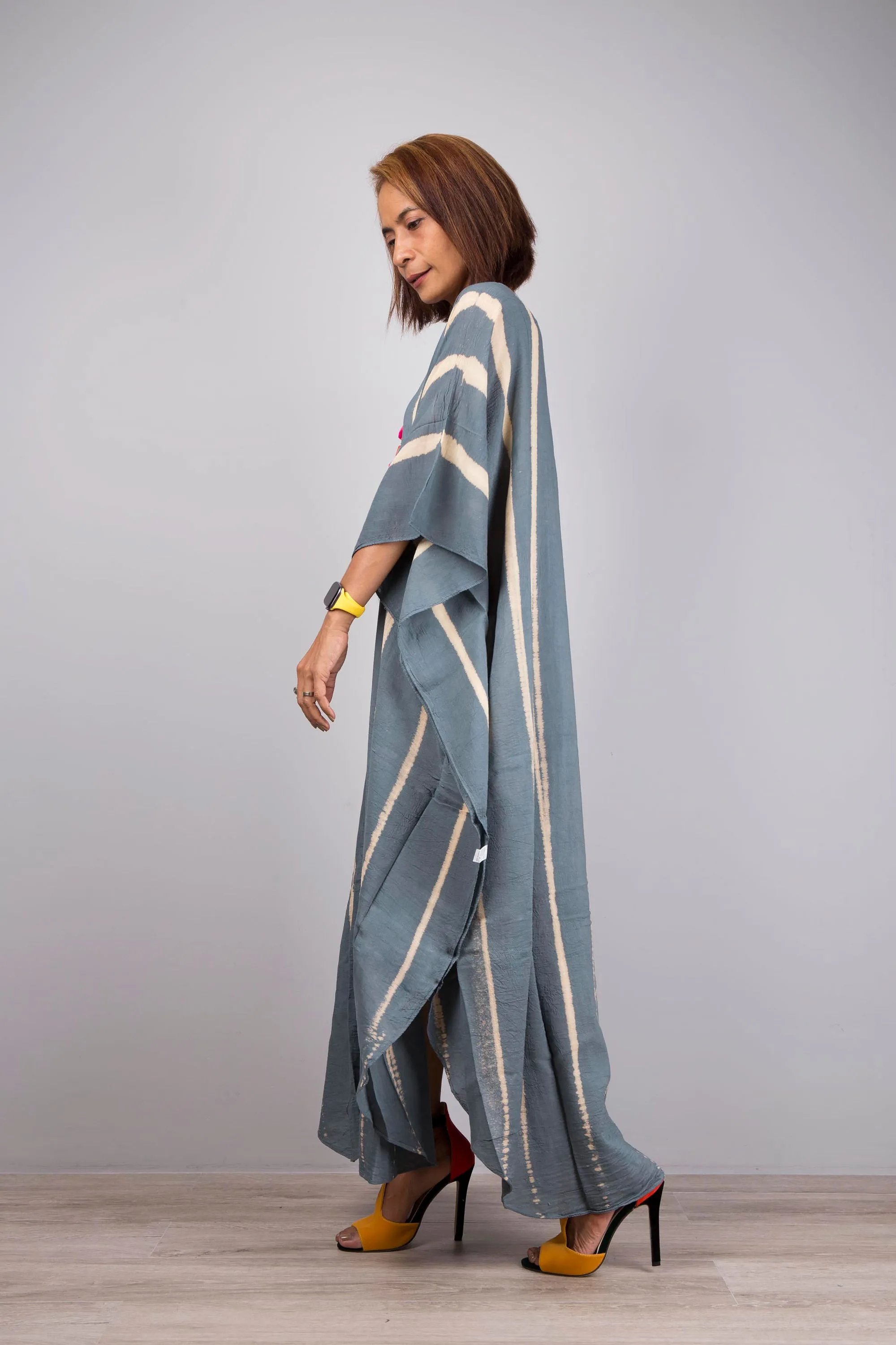 Cotton Tie Dye Kaftan Dress