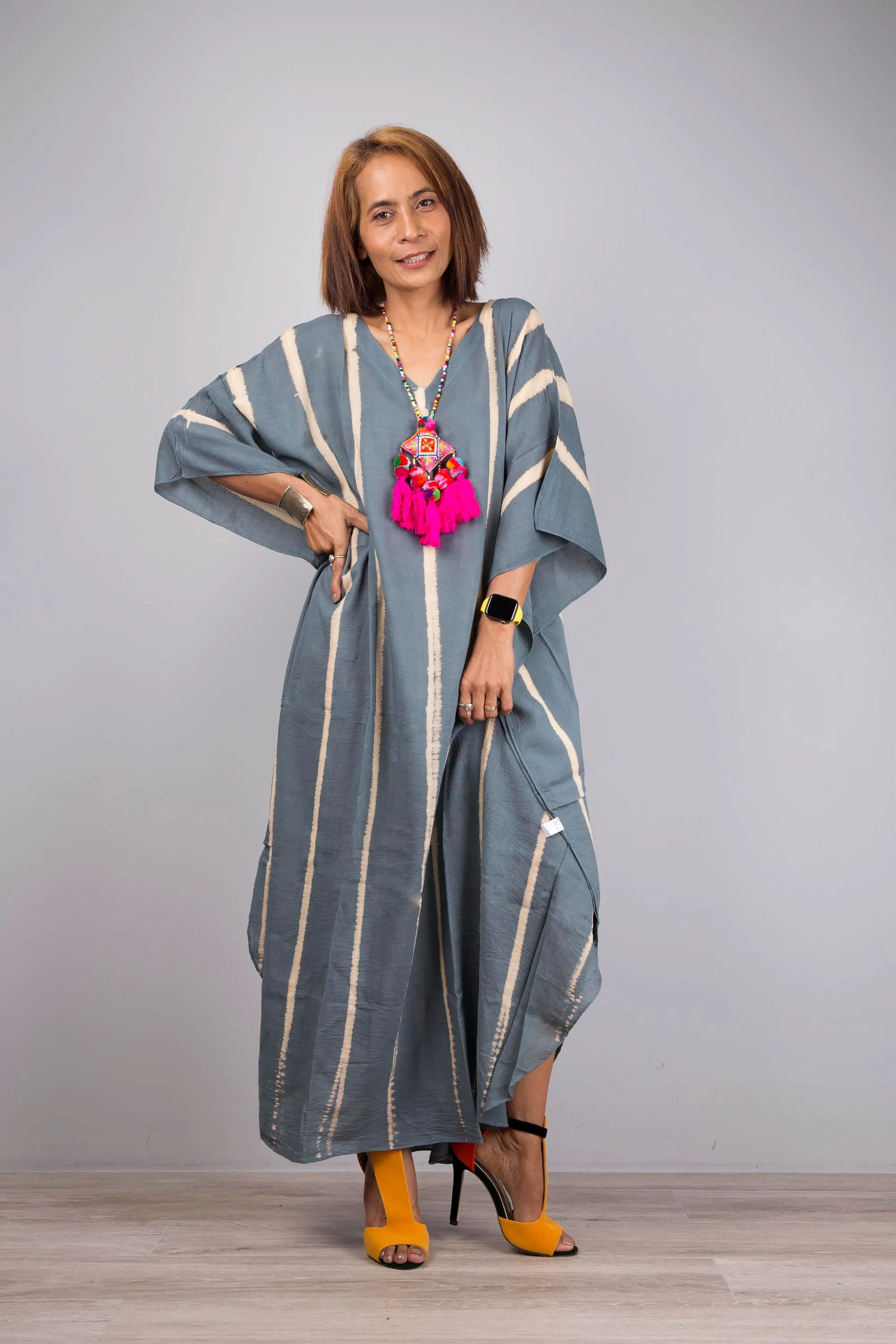 Cotton Tie Dye Kaftan Dress