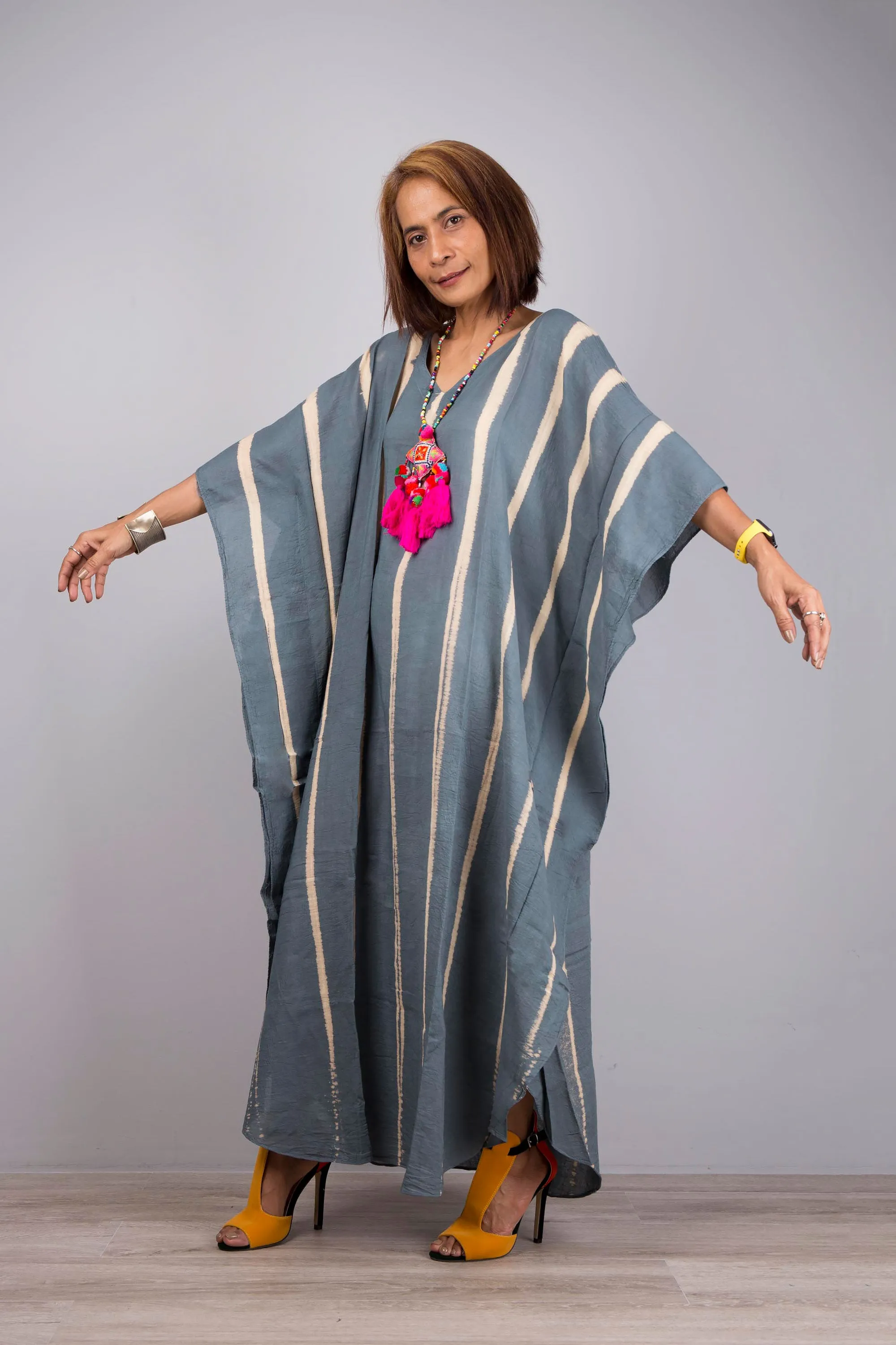 Cotton Tie Dye Kaftan Dress