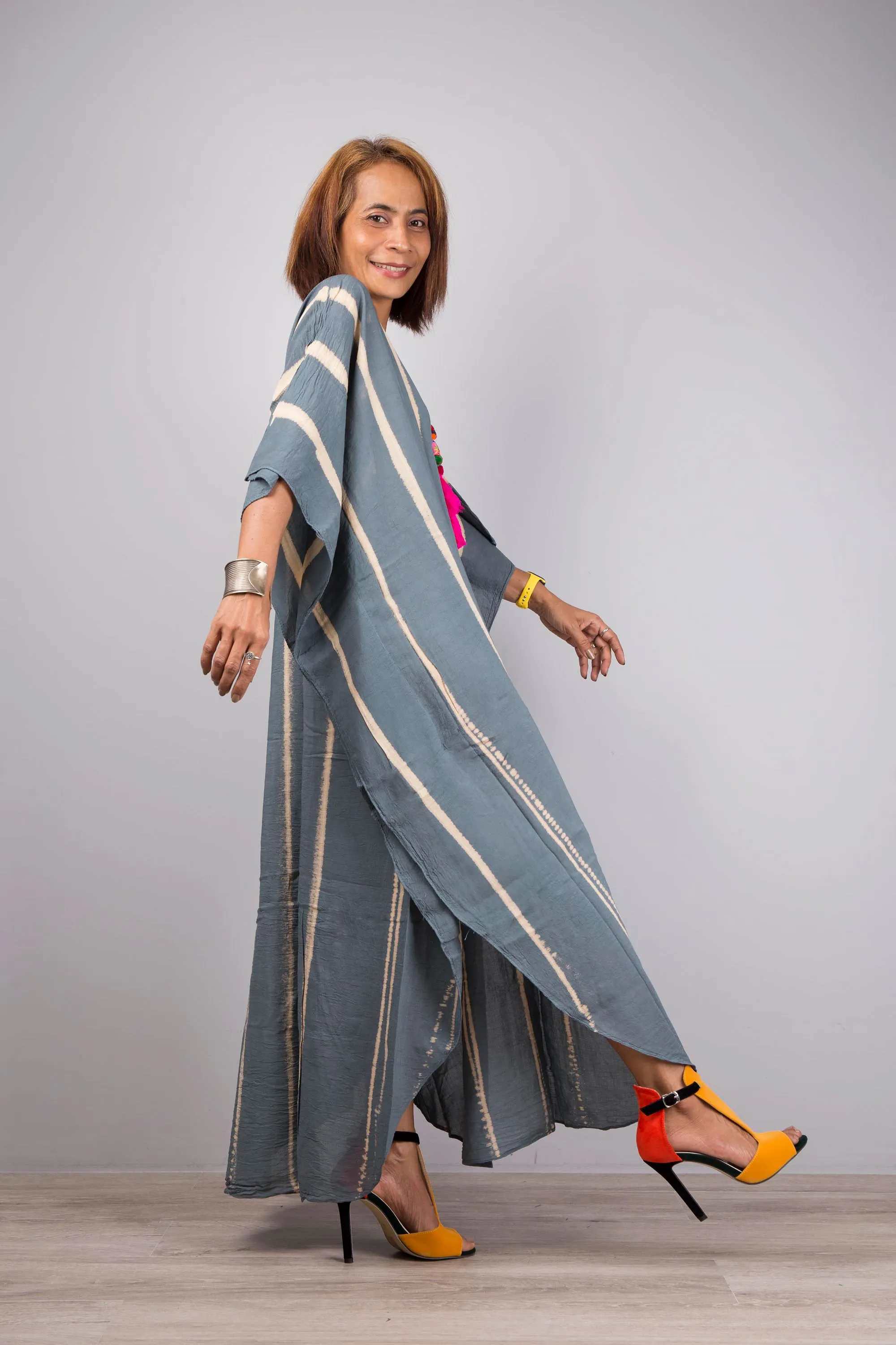 Cotton Tie Dye Kaftan Dress