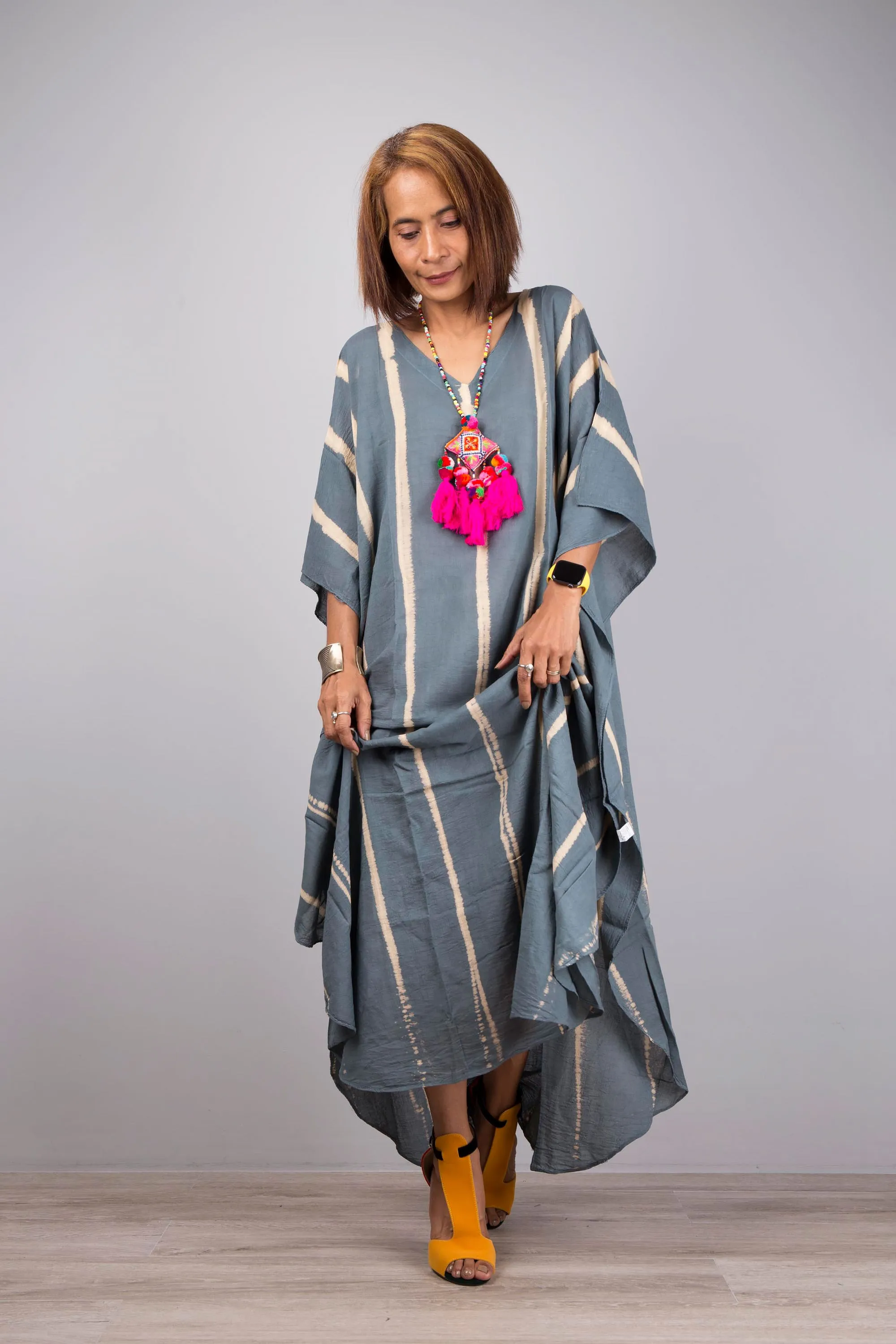Cotton Tie Dye Kaftan Dress
