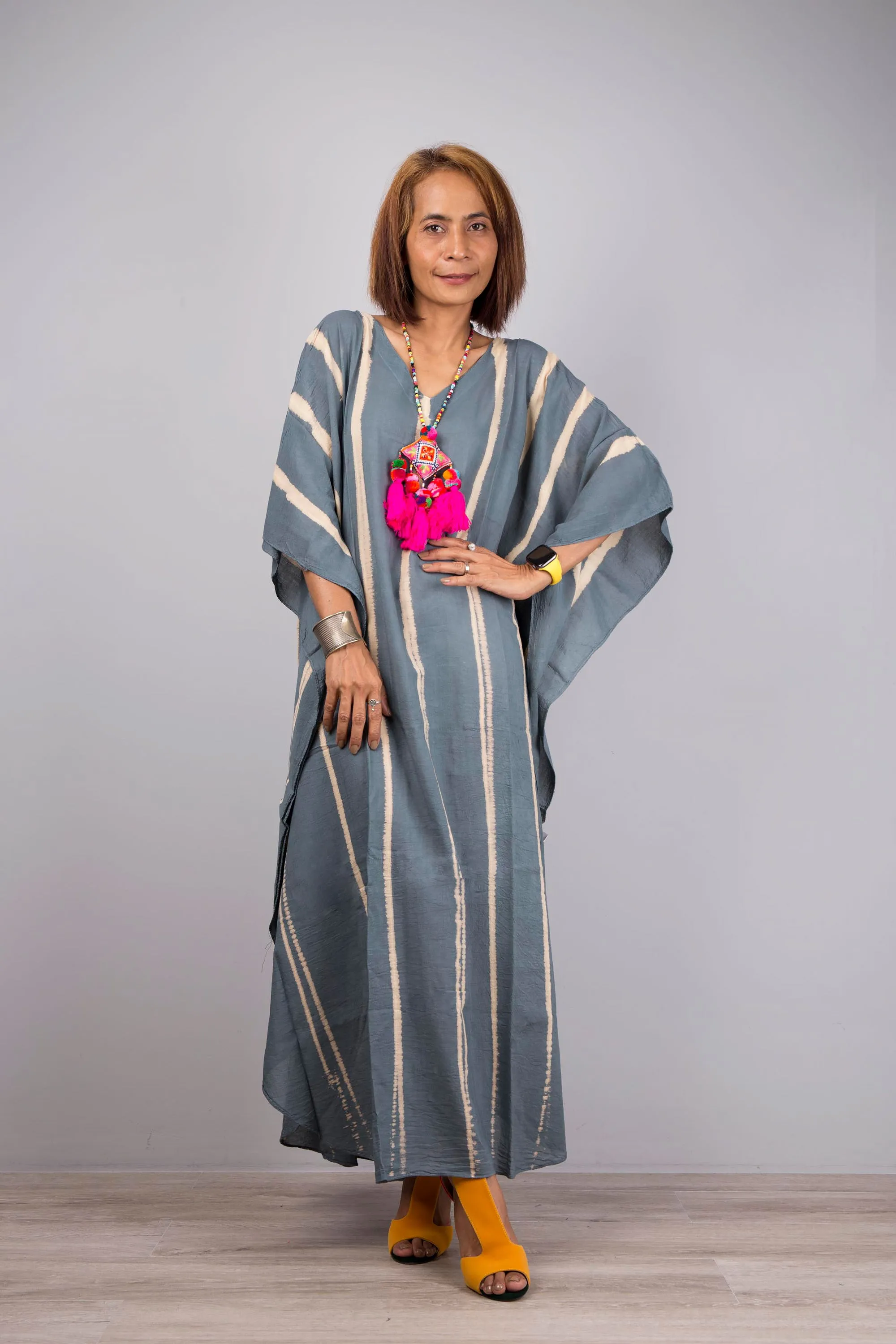 Cotton Tie Dye Kaftan Dress