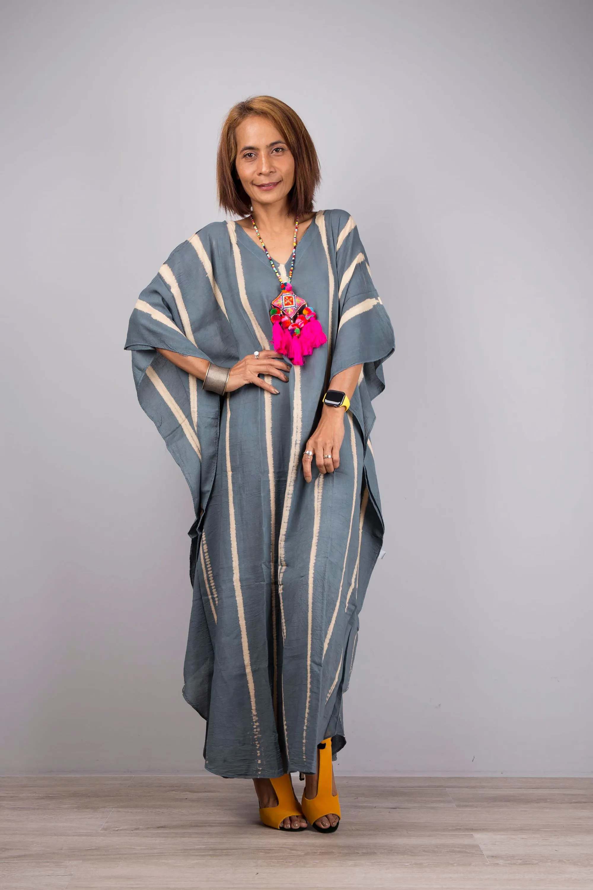 Cotton Tie Dye Kaftan Dress
