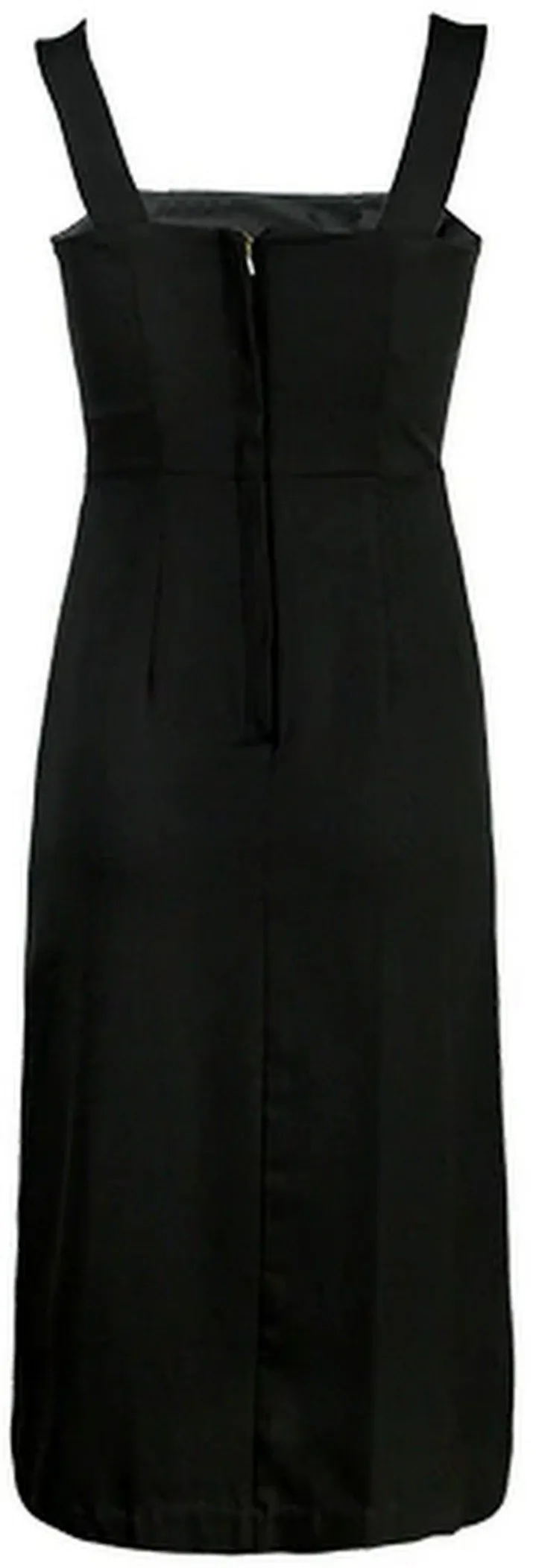 Crystal Button Embellished Midi Dress