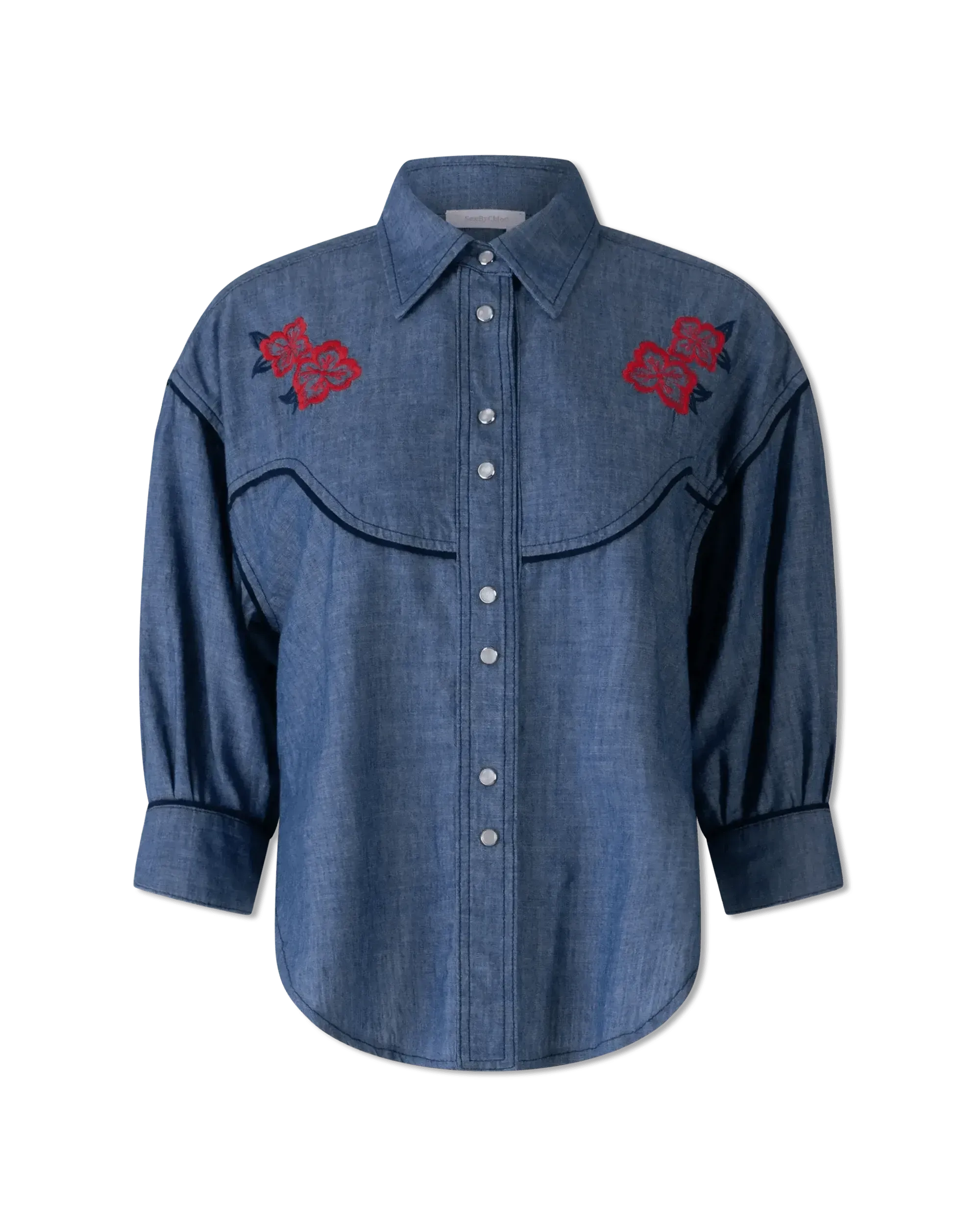 Embroidered Denim Shirt