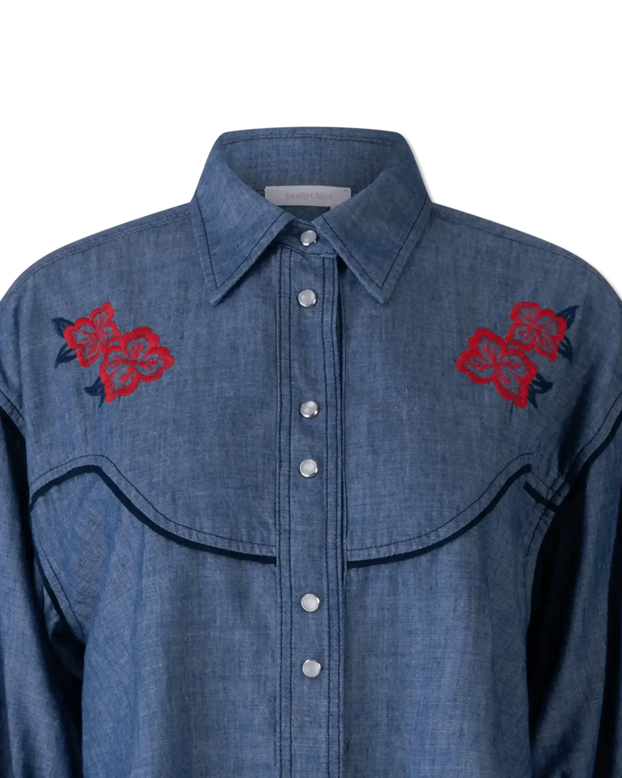 Embroidered Denim Shirt
