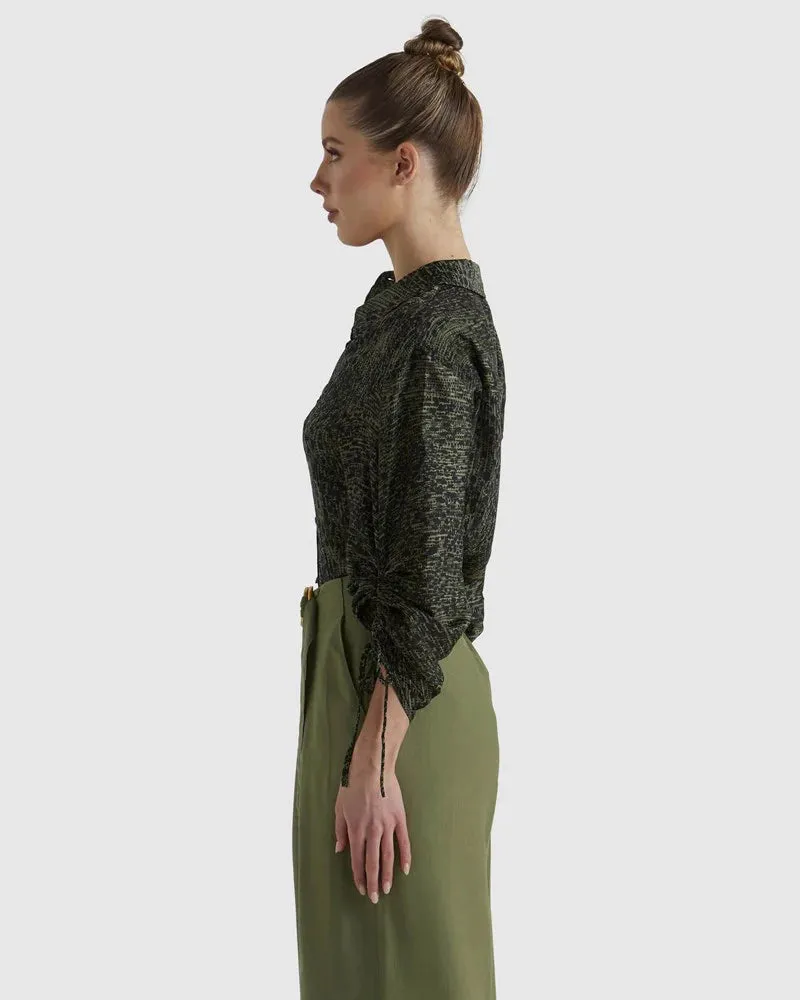 Explorer shirt- Khaki Leopard