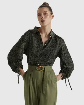 Explorer shirt- Khaki Leopard
