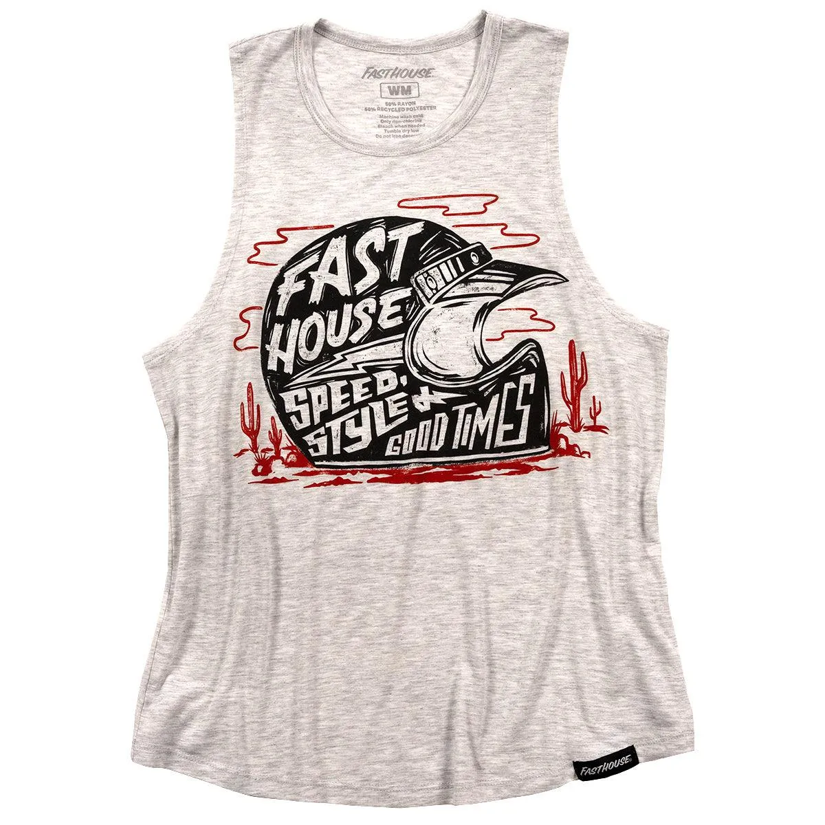 Fasthouse Women's Dust Devil Muscle Tee - Sand