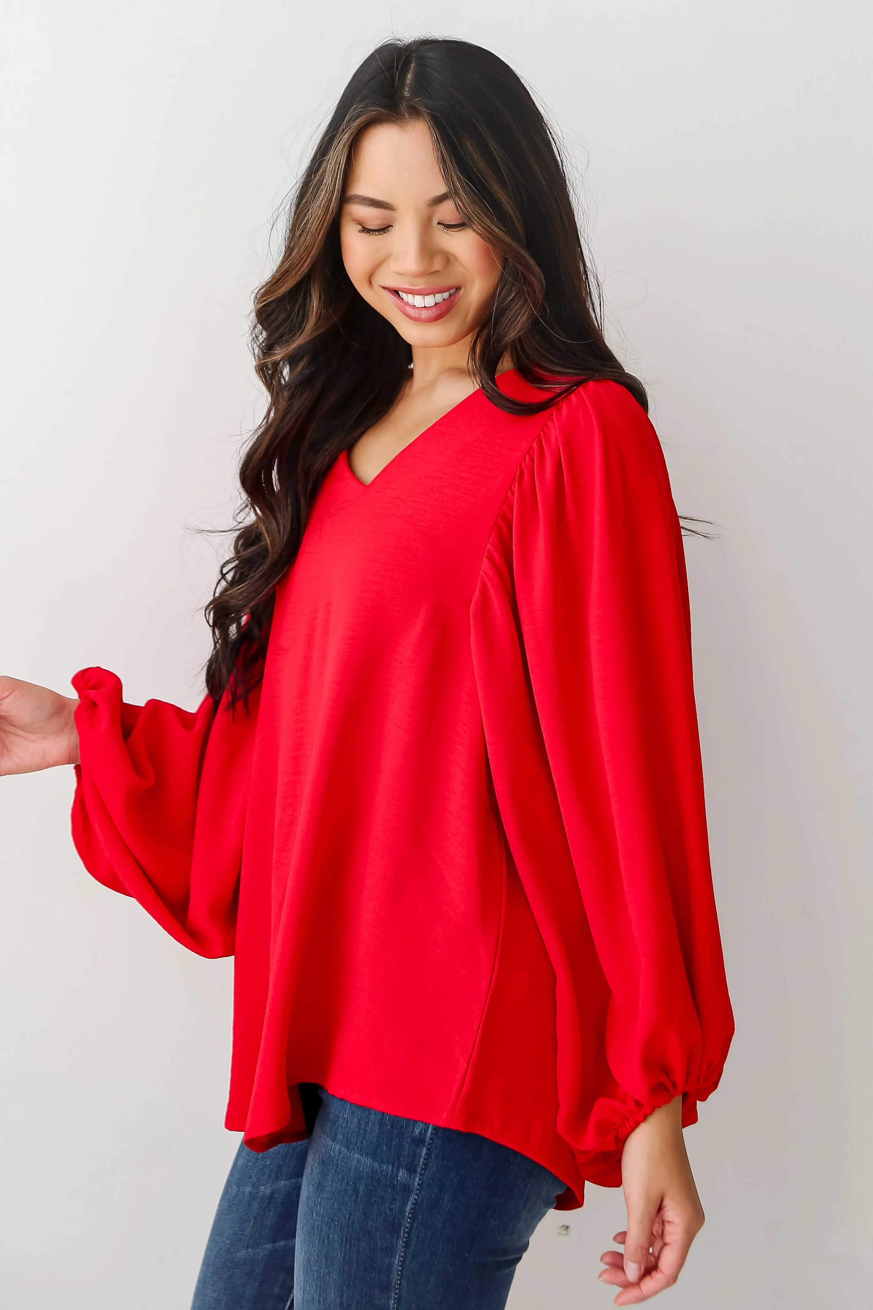 FINAL SALE - Hadley Balloon Sleeve Blouse