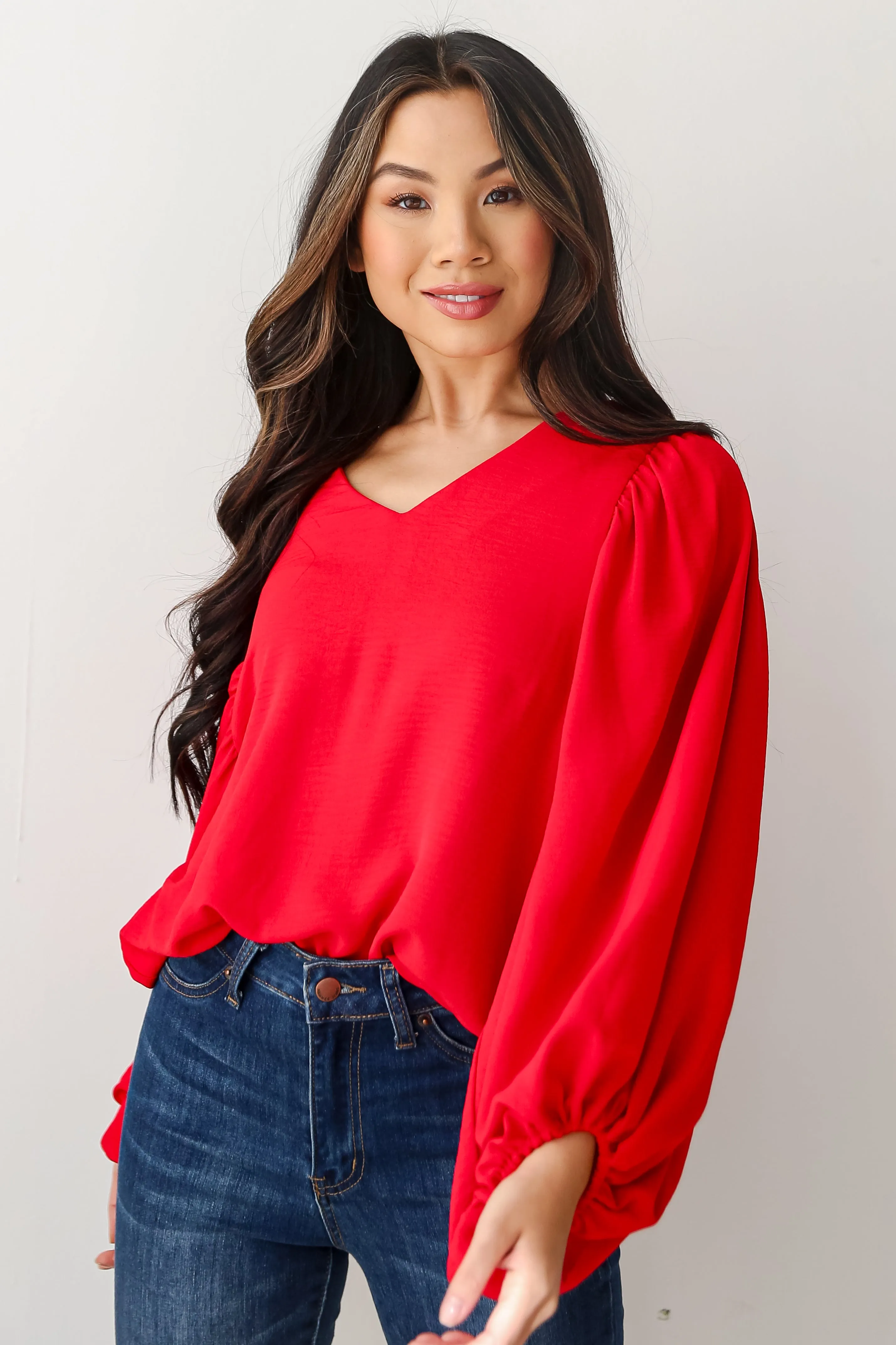FINAL SALE - Hadley Balloon Sleeve Blouse