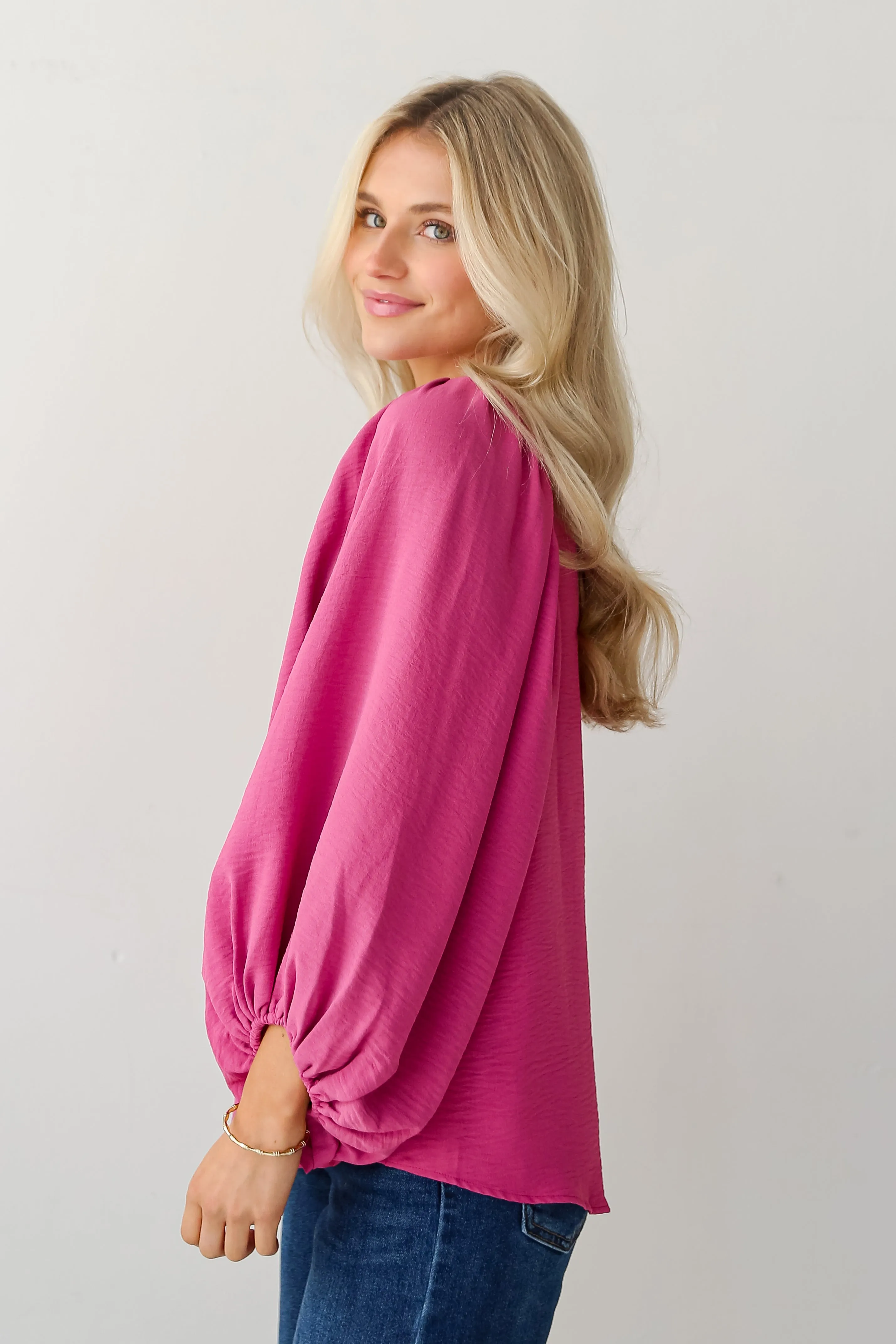 FINAL SALE - Hadley Balloon Sleeve Blouse