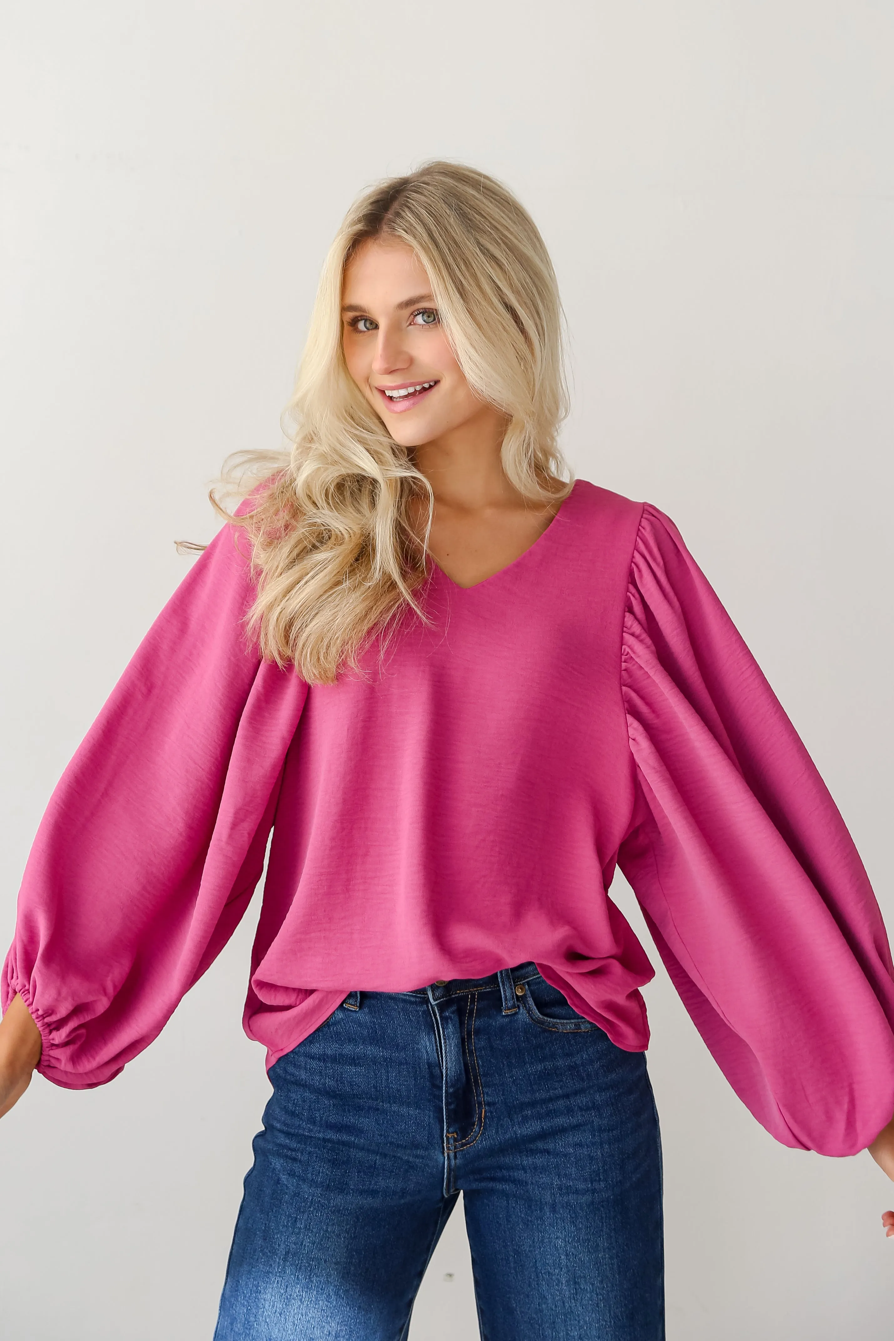 FINAL SALE - Hadley Balloon Sleeve Blouse