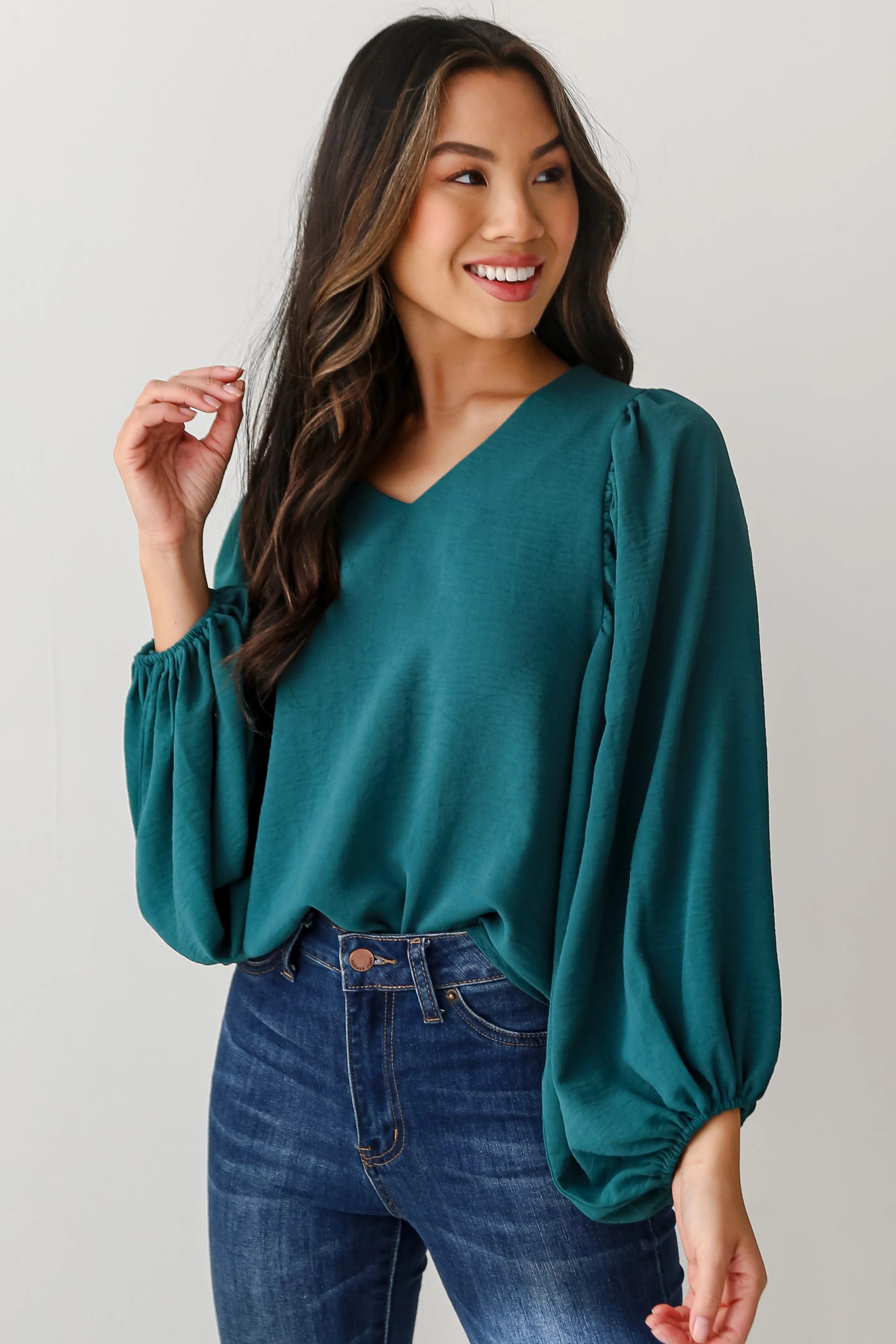 FINAL SALE - Hadley Balloon Sleeve Blouse