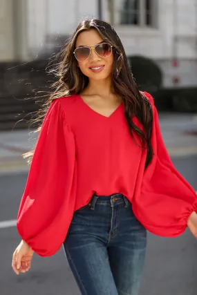 FINAL SALE - Hadley Balloon Sleeve Blouse