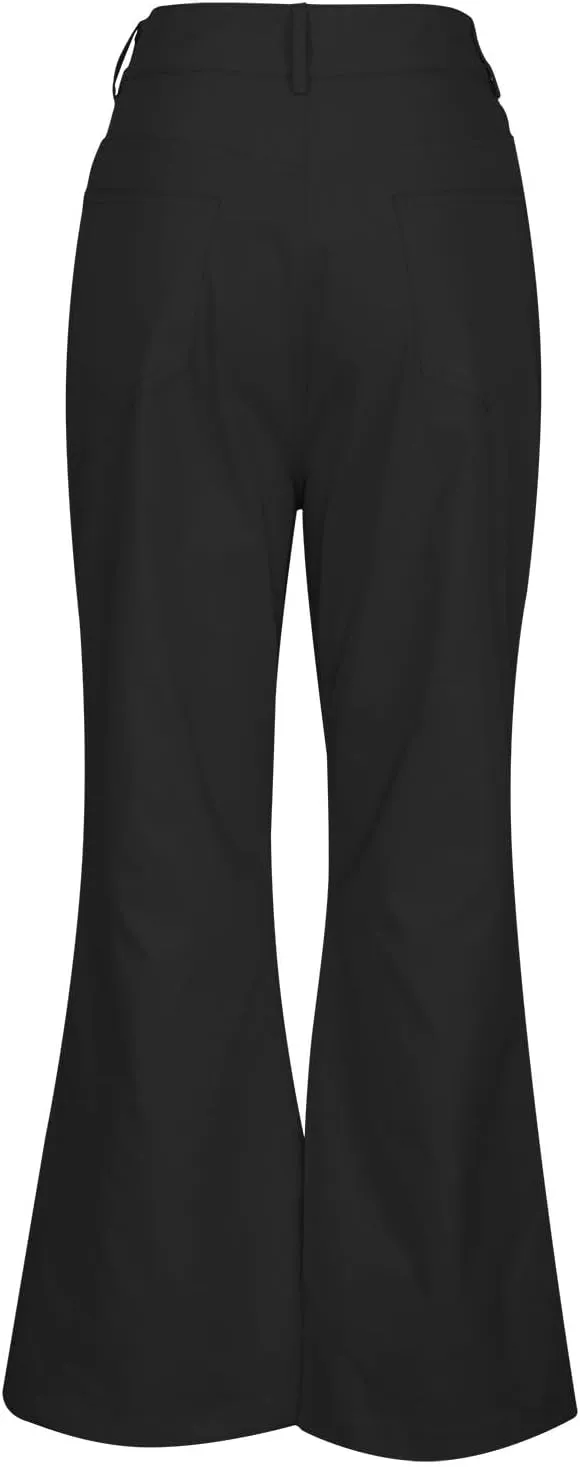 Flare Trousers for Men Zipper Button Pocket Elastic Waist Comfortable Leisure Style Sport Clothes Trendy Pants