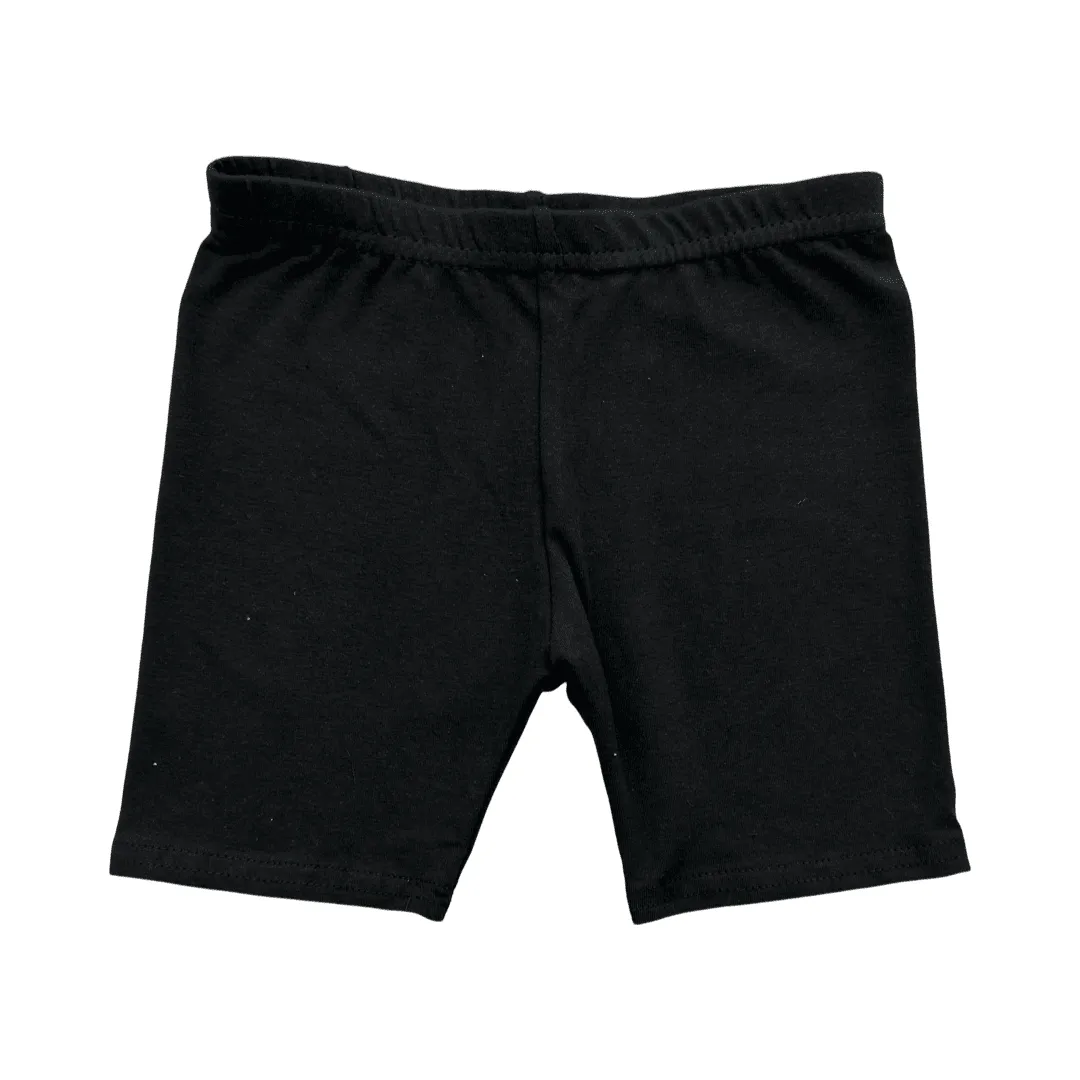 Girl's Cotton Bike Shorts - Black