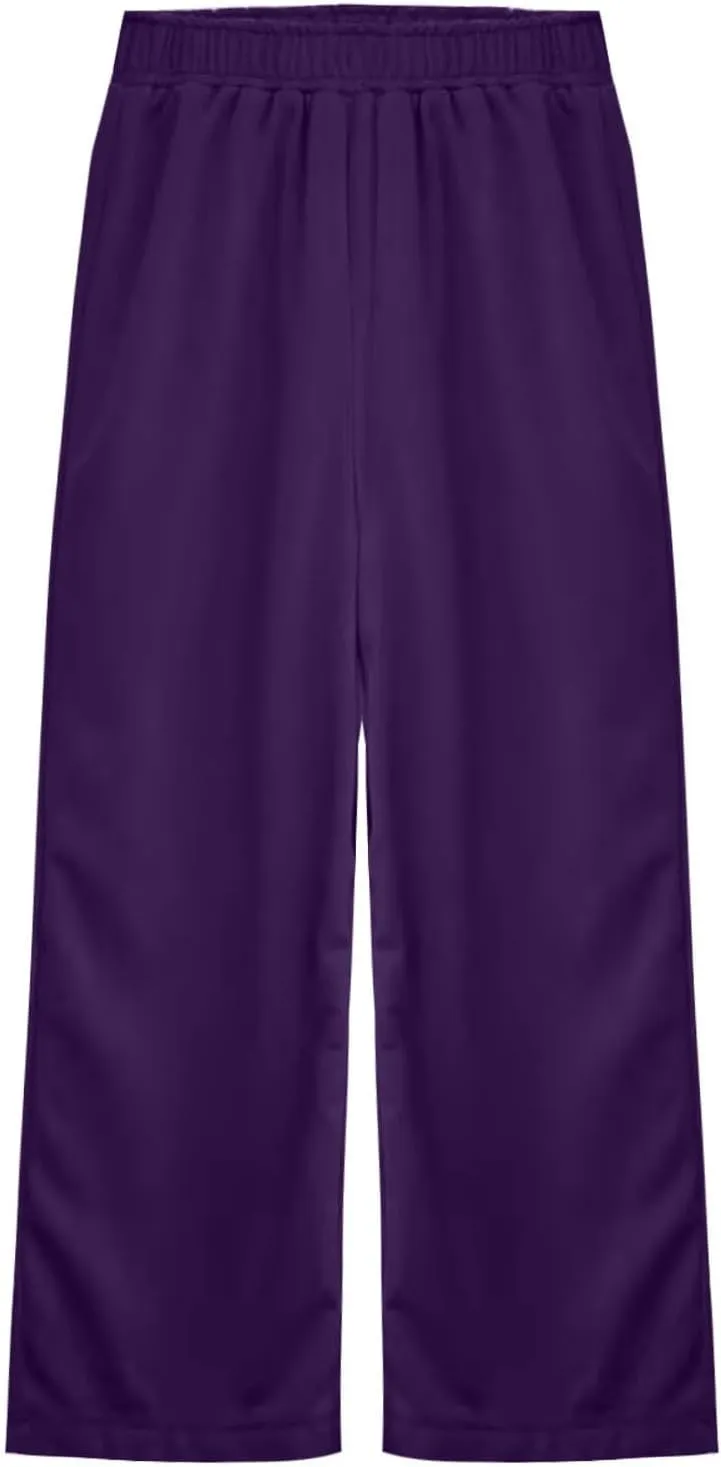 Girls Wide Leg Sweatpants Comfortable Loose Fit with Elastic Waist for Casual Chino Wear