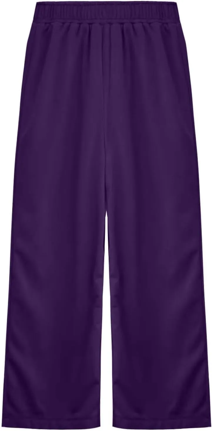 Girls Wide Leg Sweatpants Comfortable Loose Fit with Elastic Waist for Casual Chino Wear