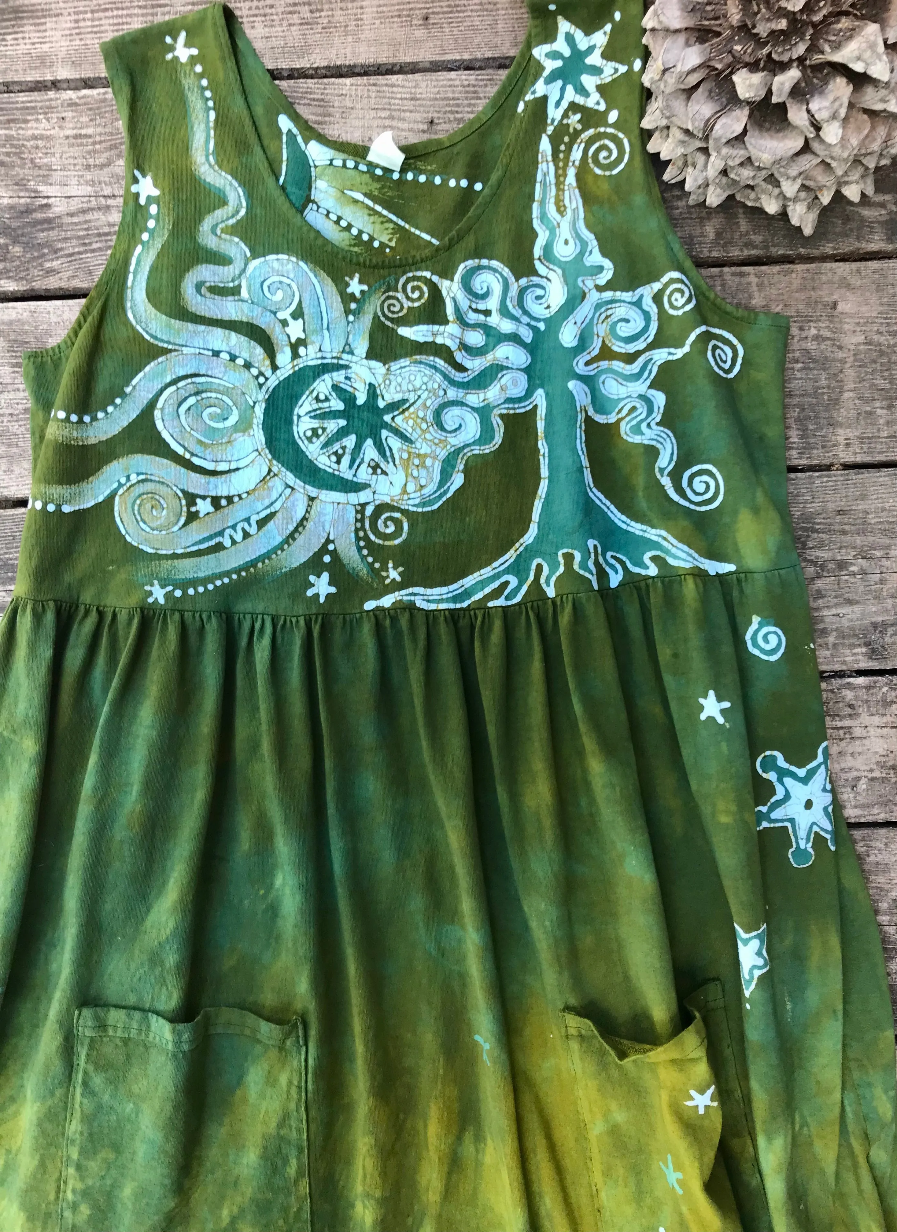 Green Valley Grove by the Forest - Farmer's Market Pocket Dress - Size 2X