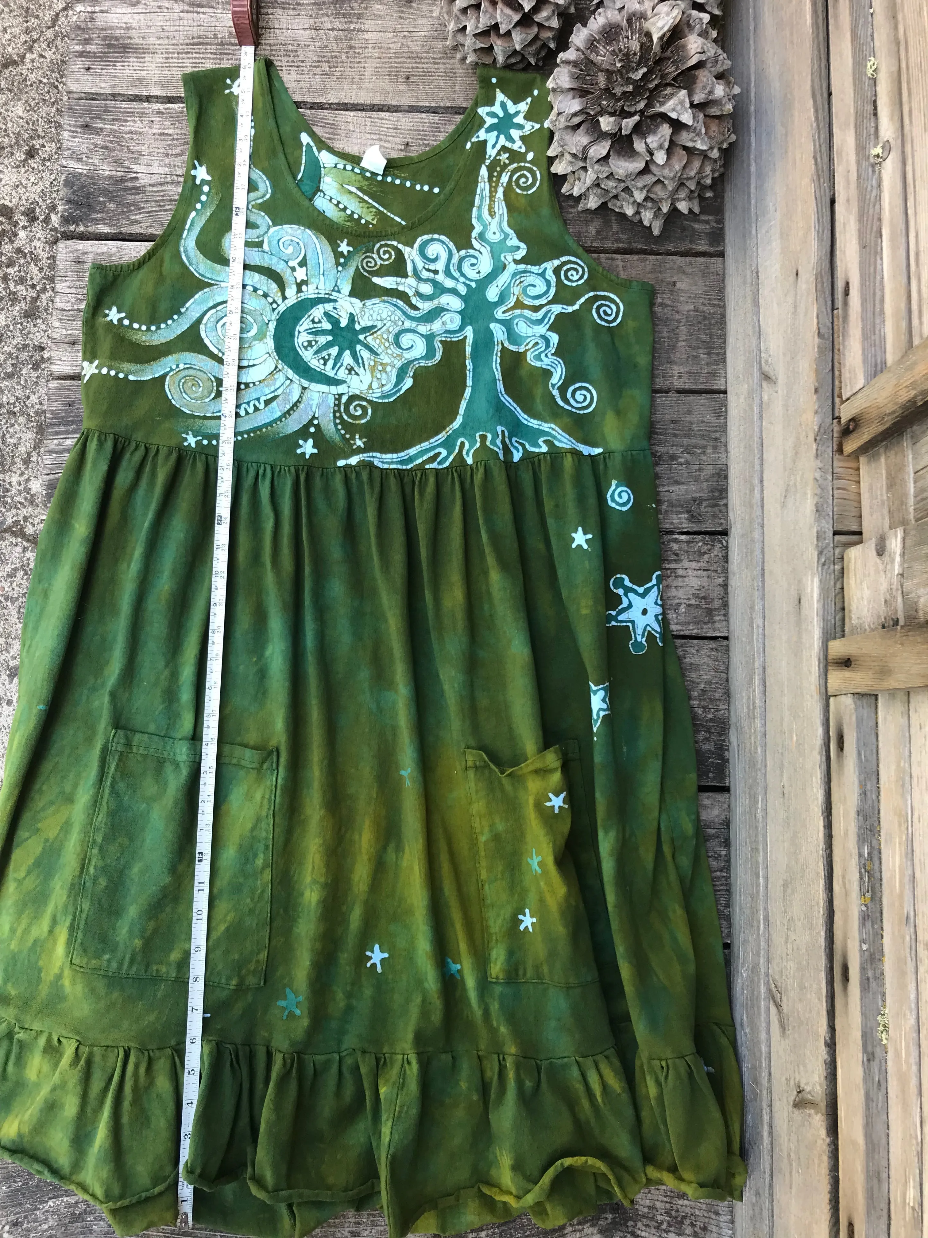 Green Valley Grove by the Forest - Farmer's Market Pocket Dress - Size 2X