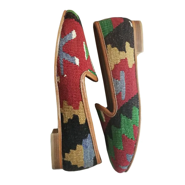 Handwoven Wool Kilim Women's Loafer (Bibi) Size 36 (6)