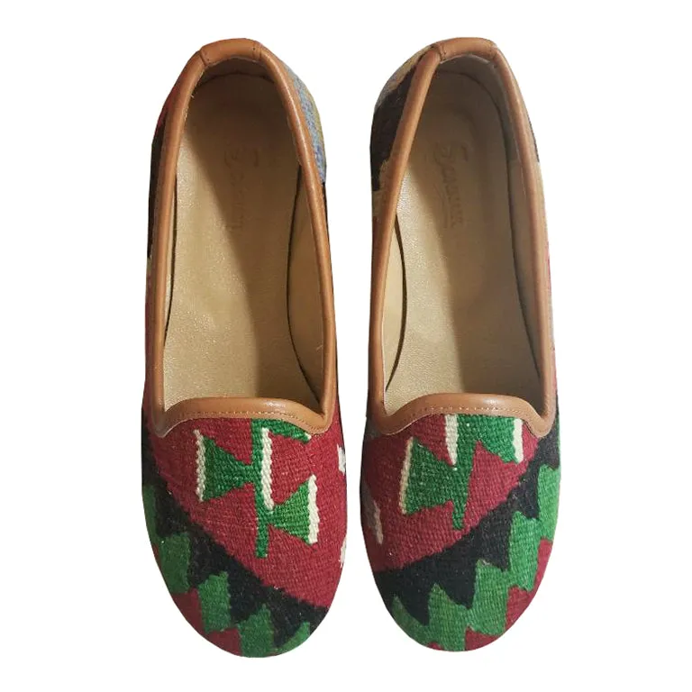 Handwoven Wool Kilim Women's Loafer (Bibi) Size 36 (6)