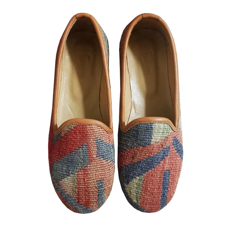 Handwoven Wool Kilim Women's Loafer (Bibi) Size 39 (9)