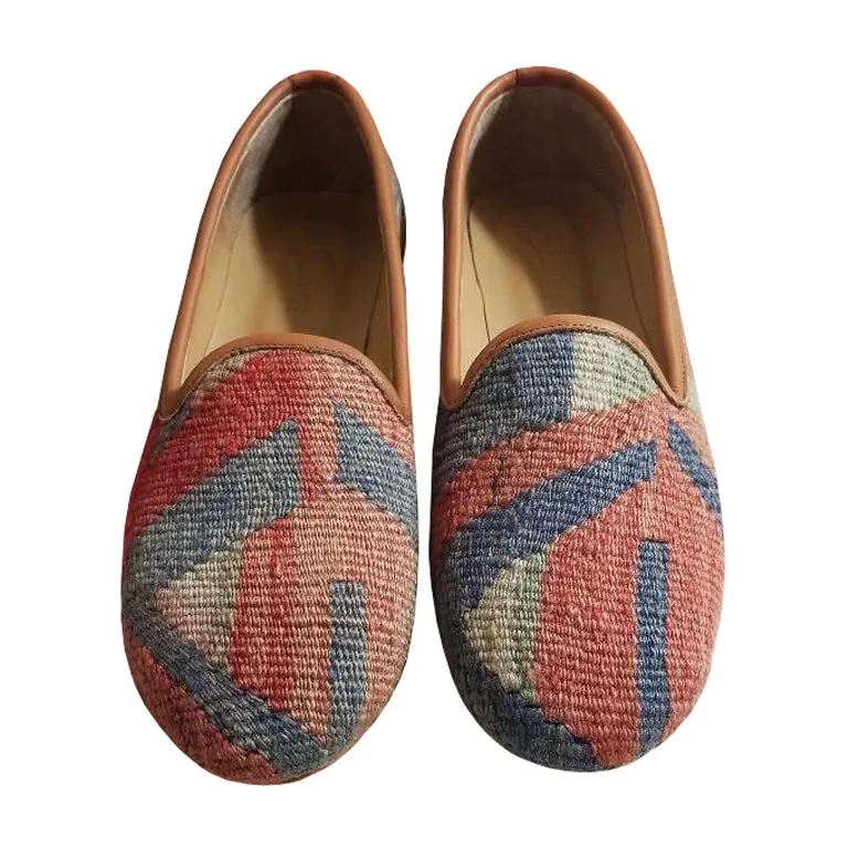 Handwoven Wool Kilim Women's Loafer (Bibi) Size 39 (9)
