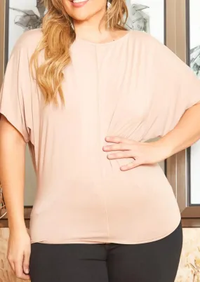 Hi Curvy Plus Size Basic Dolman Sleeve Blouse