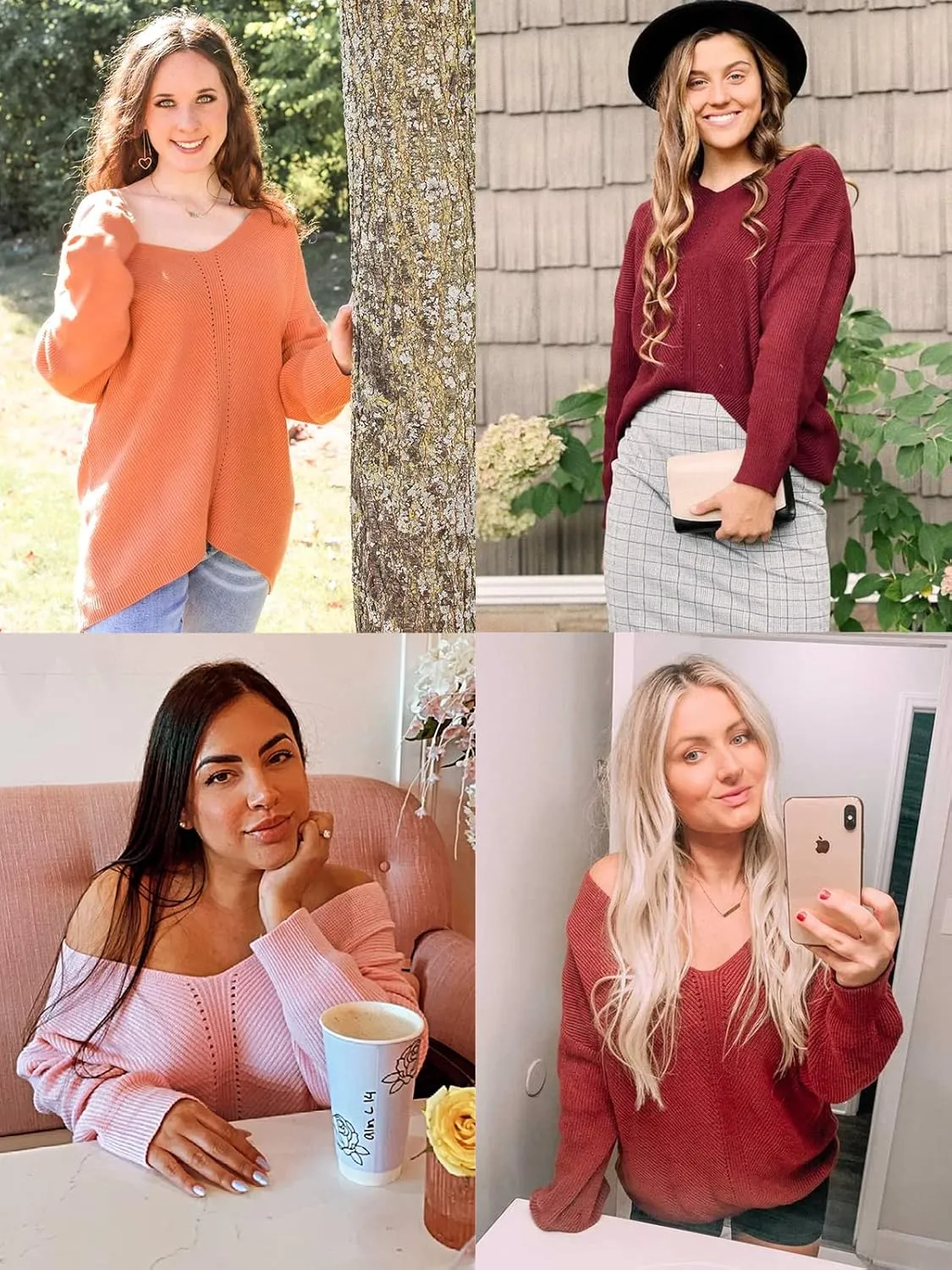 Iandroiy Women's Batwing Sleeve Off Shoulder Loose Oversized Baggy Tops Sweater Pullover Casual Blouse T-Shirt