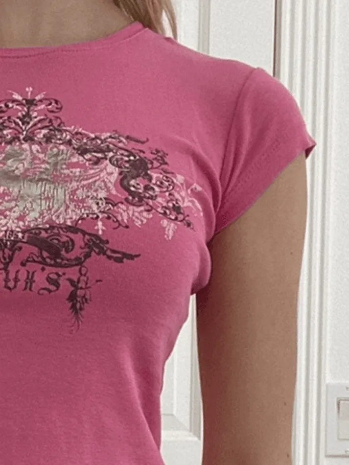 Joskaa Vintage Acanthus Logo-Print Baby Tee