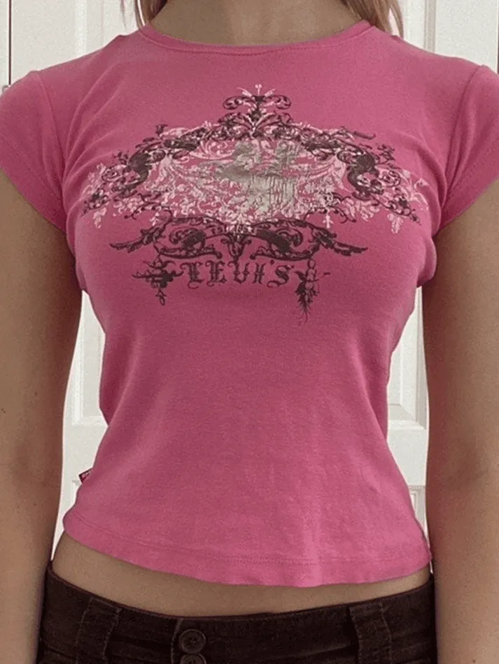 Joskaa Vintage Acanthus Logo-Print Baby Tee