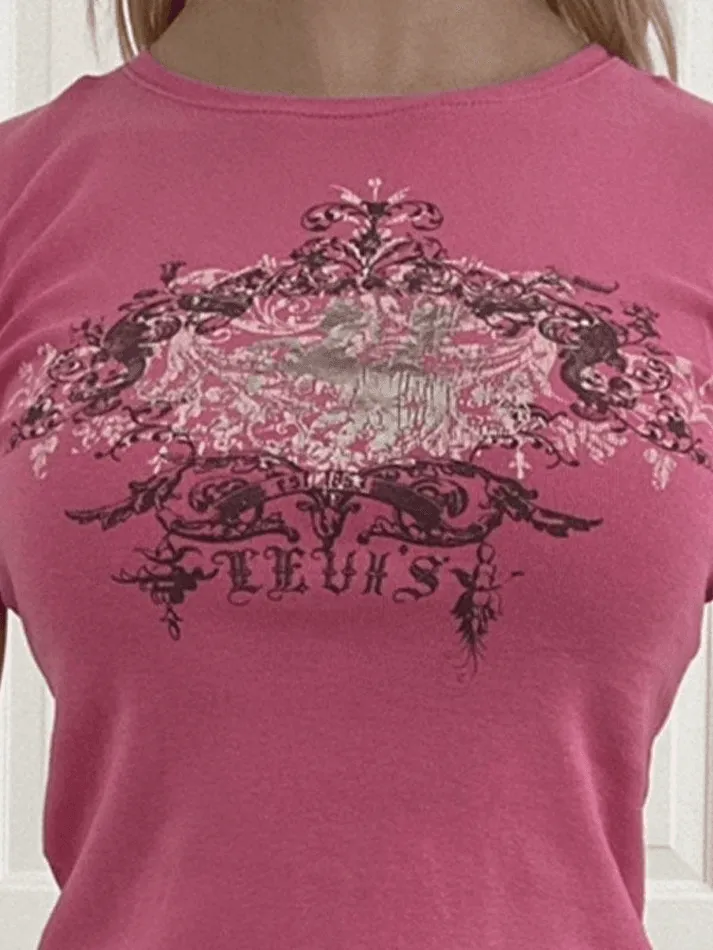 Joskaa Vintage Acanthus Logo-Print Baby Tee
