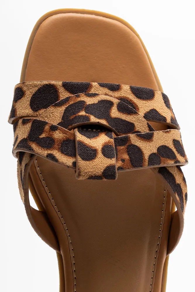 Leopard Sandal Brown